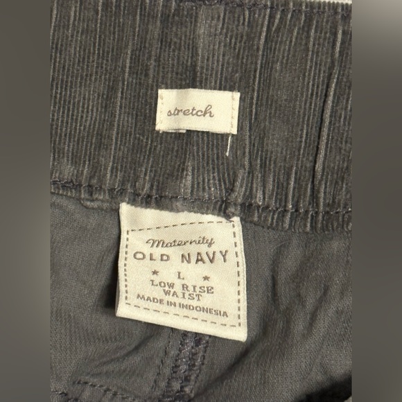 Old Navy Gray Stretch Corduroy Maternity Pants - Picture 5 of 6